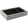 Miniatyrbillede 1 af 3: Smykkeskrin Home ESPRIT Grøn Sølvfarvet Træ Aluminium 25 x 15 x 5 cm