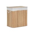Miniatyrbillede 1 af 4: Vasketøjskurv Home ESPRIT Hvid Natur Bambus 140 L 60 x 40 x 60 cm