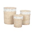 Miniatyrbillede 1 af 5: Vasketøjskurv Home ESPRIT Natur flet Shabby Chic 45 x 45 x 55 cm 3 Dele
