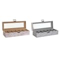 Miniatyrbillede 3 af 3: Æske til ure DKD Home Decor Blå Lyserød Krystal 33 x 11 x 9 cm (2 enheder)