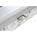 Miniatyrbillede 2 af 3: Opbevaringsboks til ur DKD Home Decor Hvid Grå Syren Lyserød Krystal 33 x 11 x 9 cm (2 enheder)