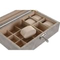 Miniatyrbillede 2 af 3: Smykkeskrin Home ESPRIT Brun Grå Polyuretan Træ MDF 25,00, X 16,5 X 8 CM