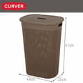Miniatyrbillede 5 af 7: Vasketøjskurv Curver Brun Plastik 55 L 44 x 61 x 35 cm (8 enheder)