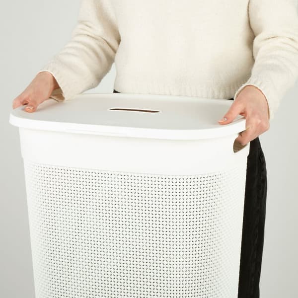 Vasketøjskurv Curver Hvid Plastik 55 L 44 x 61 x 35 cm (8 enheder)