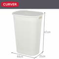 Miniatyrbillede 5 af 7: Vasketøjskurv Curver Hvid Plastik 55 L 44 x 61 x 35 cm (8 enheder)