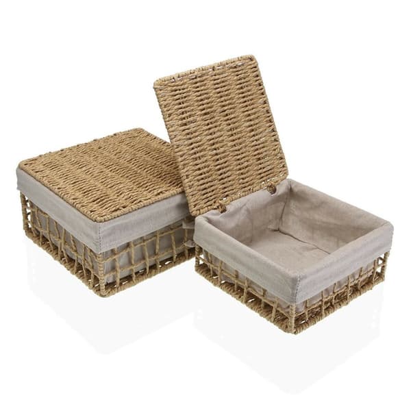 Tvättkorg Versa Nadir Brun Havsalger 23 x 12,5 x 23 cm