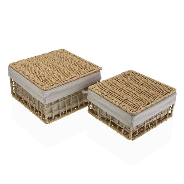 Tvättkorg Versa Nadir Brun Havsalger 23 x 12,5 x 23 cm