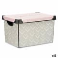 Pikkukuva 1 / 3: Säilytyslaatikko kannella Kipit Vibes Pinkki Muovinen Nuolet 22 L 30 x 23,5 x 40 cm (12 osaa)