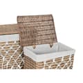 Miniatyrbillede 4 af 5: Vasketøjskurv Home ESPRIT Hvid Natur flet Shabby Chic 47 x 35 x 55 cm 5 Dele