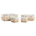 Miniatyrbillede 1 af 4: Vasketøjskurv Home ESPRIT Natur flet Shabby Chic 36 x 25 x 16 cm 4 Dele