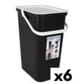 Miniatyrbillede 1 af 2: Affaldsspand til genbrug Tontarelli Moda Hvid Sort 24 L (6 enheder)
