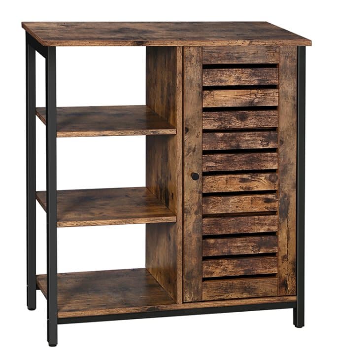 Segenn Industrial Cabinet - Dresser - Skåp med tre hyllor - Brun - 70 x 30 x 81 cm