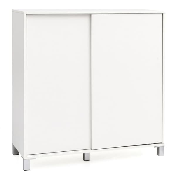 Rootz skoskab træ hvid 100x108x37,5 cm hylde høj - Design skohylde Stort 20 par sko Skohylde entre - Skoopbevaringsplads sparer - Skoopbevaringsrum mø