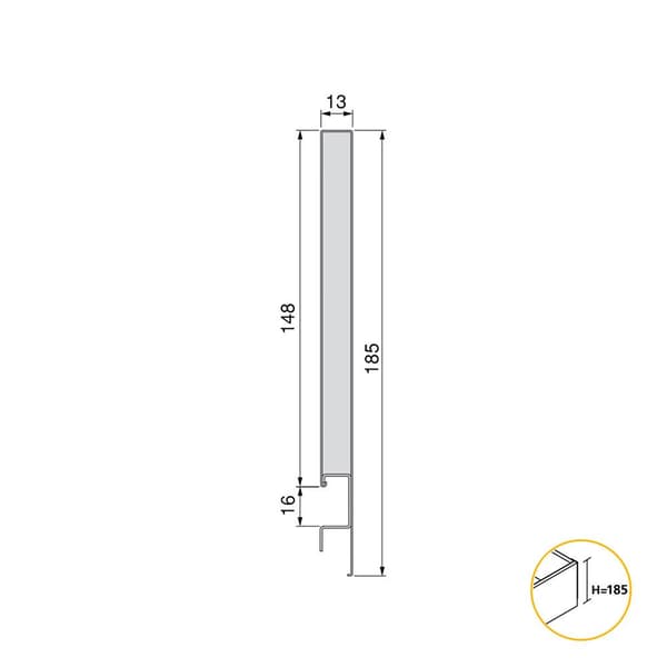 Emuca Ulompi Laatikko Concept 30kg 185x400 Mm Kirkas