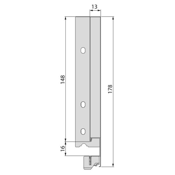Emuca Yttre Låda Vertex 40kg 178x400 Mm Durchsichtig