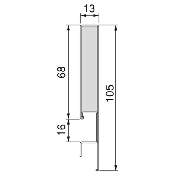 Emuca Yttre Låda Concept 30kg 105x400 Mm Durchsichtig