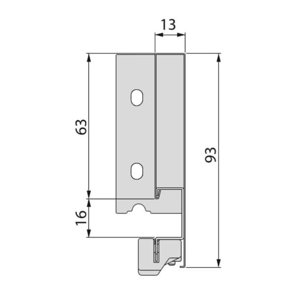 Emuca Udvendig Skuffe Vertex 40kg 93x450 Mm Transparent