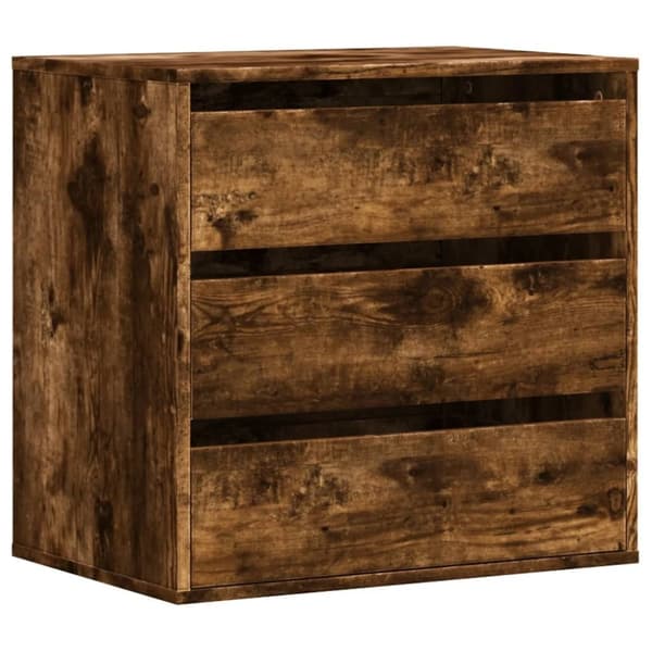 vidaXL kommode til hjørne 60x41x58 cm konstrueret træ røget egetræ