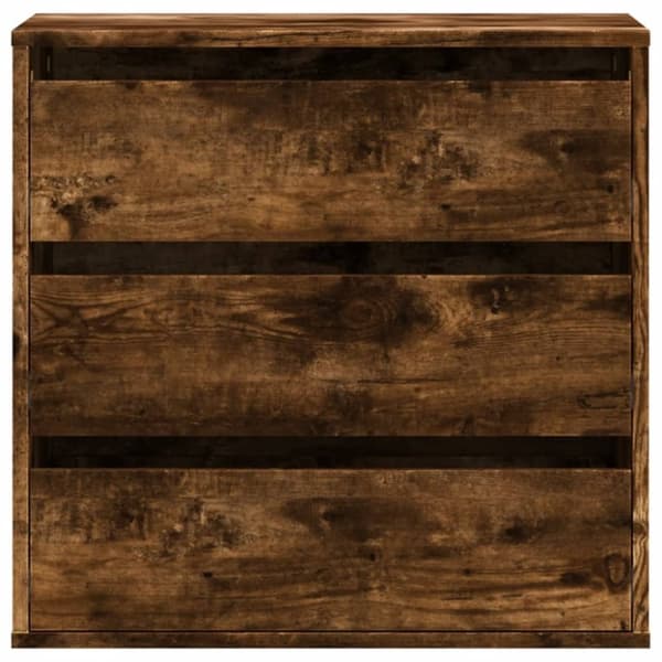 vidaXL kommode til hjørne 60x41x58 cm konstrueret træ røget egetræ