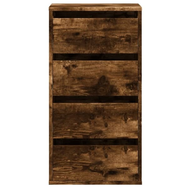 vidaXL kommode til hjørne 40x41x76 cm konstrueret træ røget egetræ