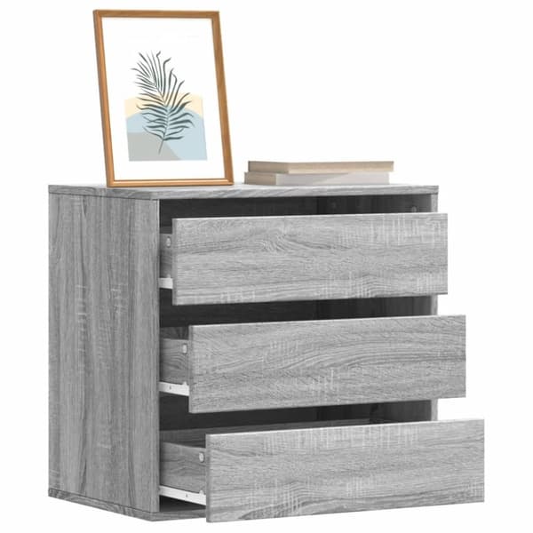 vidaXL kommode til hjørne 60x41x58 cm konstrueret træ grå sonoma-eg