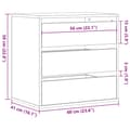 Miniatyrbillede 11 af 11: vidaXL kommode til hjørne 60x41x58cm konstrueret træ brun egetræsfarve