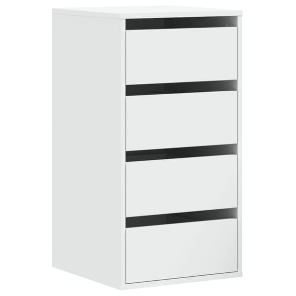 vidaXL kommode til hjørne 40x41x76 cm konstrueret træ hvid