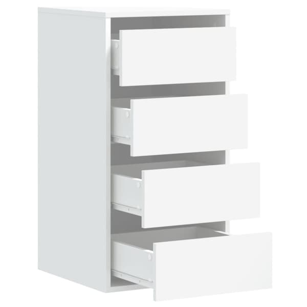 vidaXL kommode til hjørne 40x41x76 cm konstrueret træ hvid