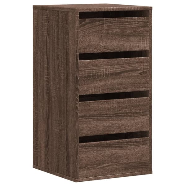 vidaXL Kommode brun eik 40x41x76 cm konstruert tre