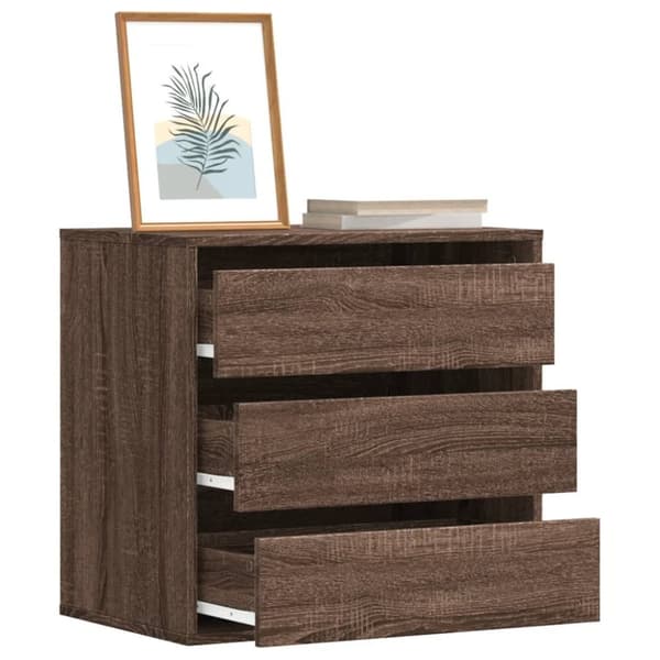 vidaXL Kommode brun eik 60x41x58 cm konstruert tre