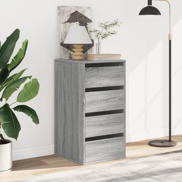 vidaXL Kommode grå sonoma 40x41x76 cm konstruert tre