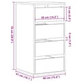Miniatyrbilde 11 av 11: vidaXL Kommode gammelt tre 40x41x76 cm konstruert tre