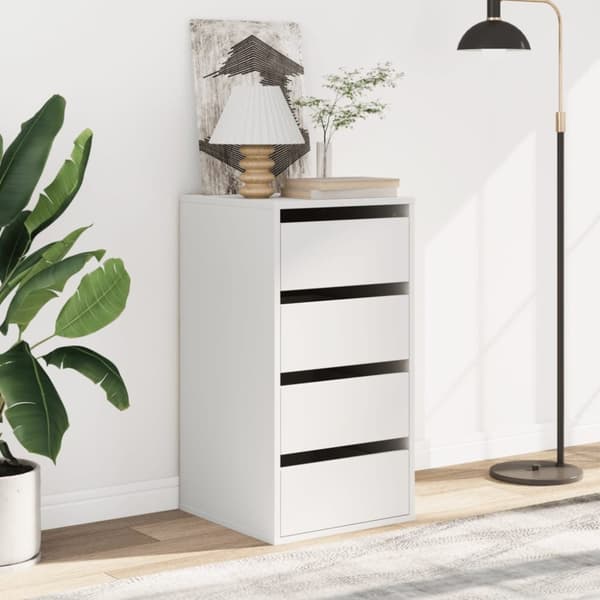 vidaXL Kommode hvit 40x41x76 cm konstruert tre