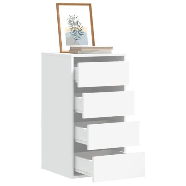 vidaXL Kommode hvit 40x41x76 cm konstruert tre