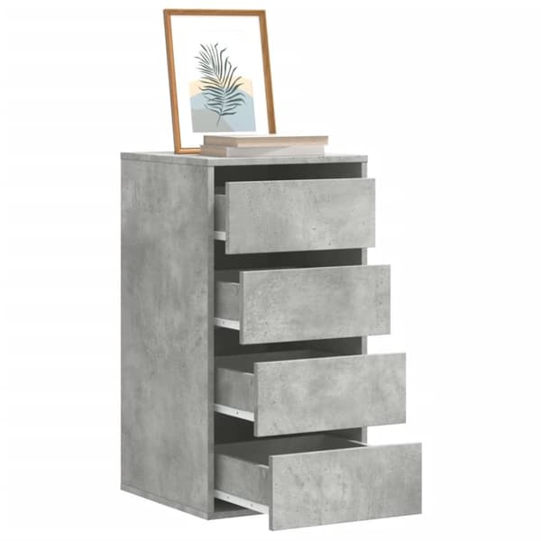 vidaXL Kommode betonggrå 40x41x76 cm konstruert tre