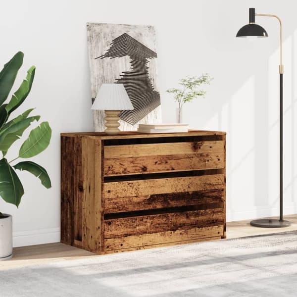 vidaXL Byrå åldrat trä 80x41x58 cm konstruerat trä