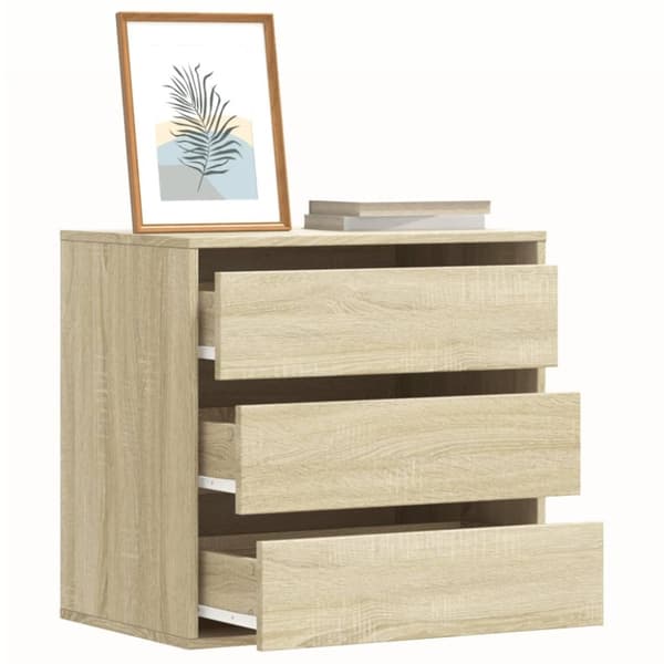 vidaXL Kommode sonoma eik 60x41x58 cm konstruert tre
