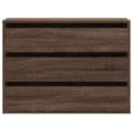 Miniatyrbilde 5 av 11: vidaXL Kommode brun eik 80x41x58 cm konstruert tre