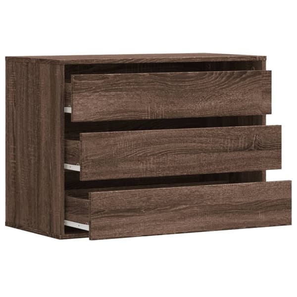 vidaXL Kommode brun eik 80x41x58 cm konstruert tre