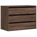 Miniatyrbilde 1 av 11: vidaXL Kommode brun eik 80x41x58 cm konstruert tre