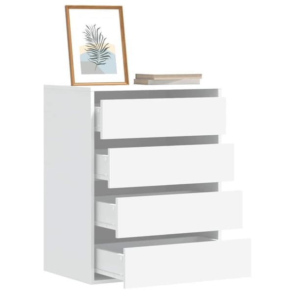 vidaXL Kommode hvit 60x41x76 cm konstruert tre