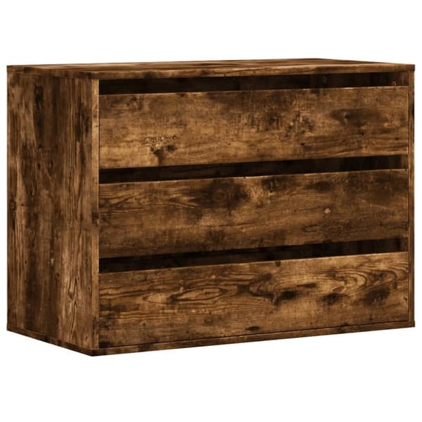 vidaXL Byrå rökfärgad ek 80x41x58 cm konstruerat trä