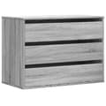 Miniatyrbilde 3 av 11: vidaXL Kommode grå sonoma 80x41x58 cm konstruert tre