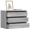 Miniatyrbilde 2 av 11: vidaXL Kommode grå sonoma 80x41x58 cm konstruert tre