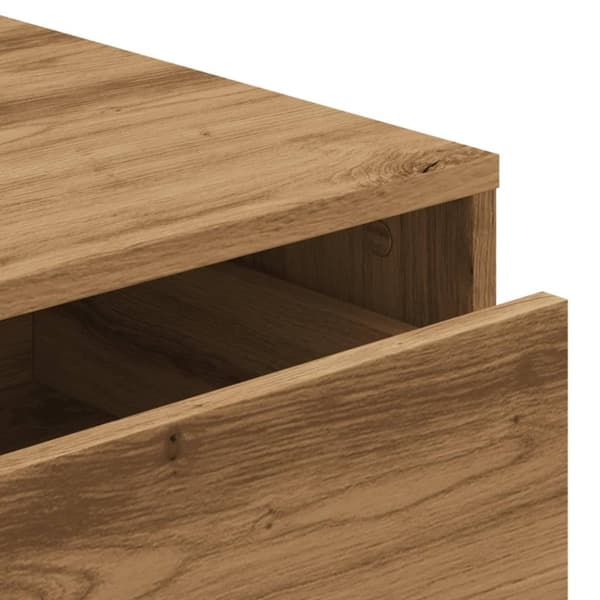vidaXL Kommode artisan eik 80x41x58 cm konstruert tre