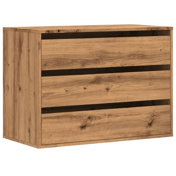 vidaXL Kommode artisan eik 80x41x58 cm konstruert tre