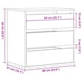 Miniatyrbilde 11 av 11: vidaXL Kommode betonggrå 60x41x58 cm konstruert tre