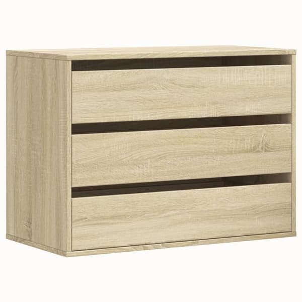 vidaXL Byrå sonoma-ek 80x41x58 cm konstruerat trä