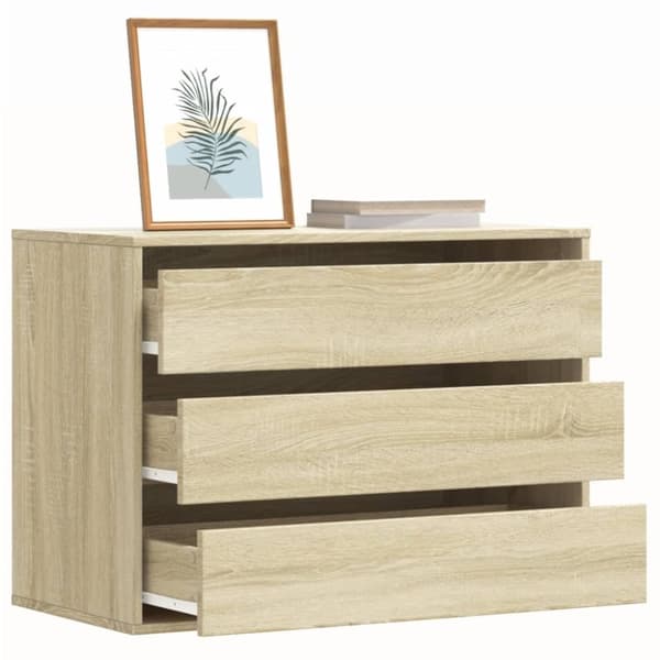 vidaXL kommode til hjørne 80x41x58 cm konstrueret træ sonoma-eg