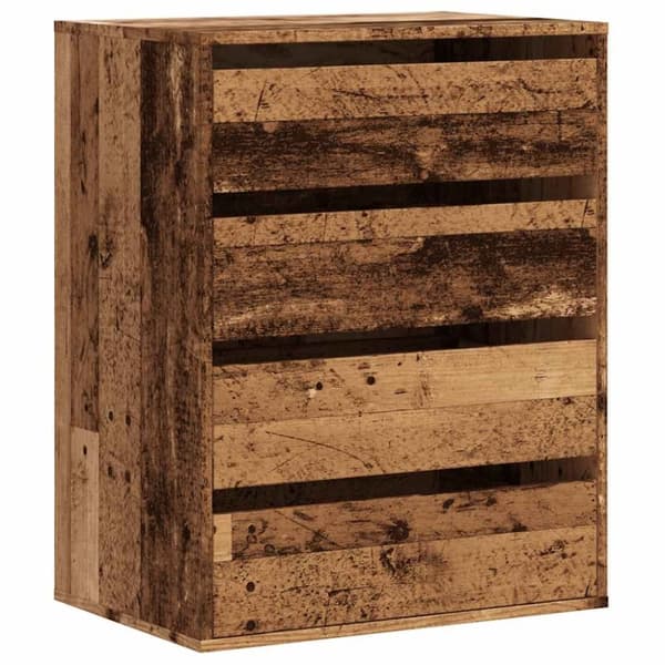 vidaXL kommode til hjørne 60x41x76 cm konstrueret træ antikt træ